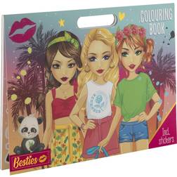 Grafix Besties Stor målarbok med klistermärken oc. [Levering: 4-5 dage]
